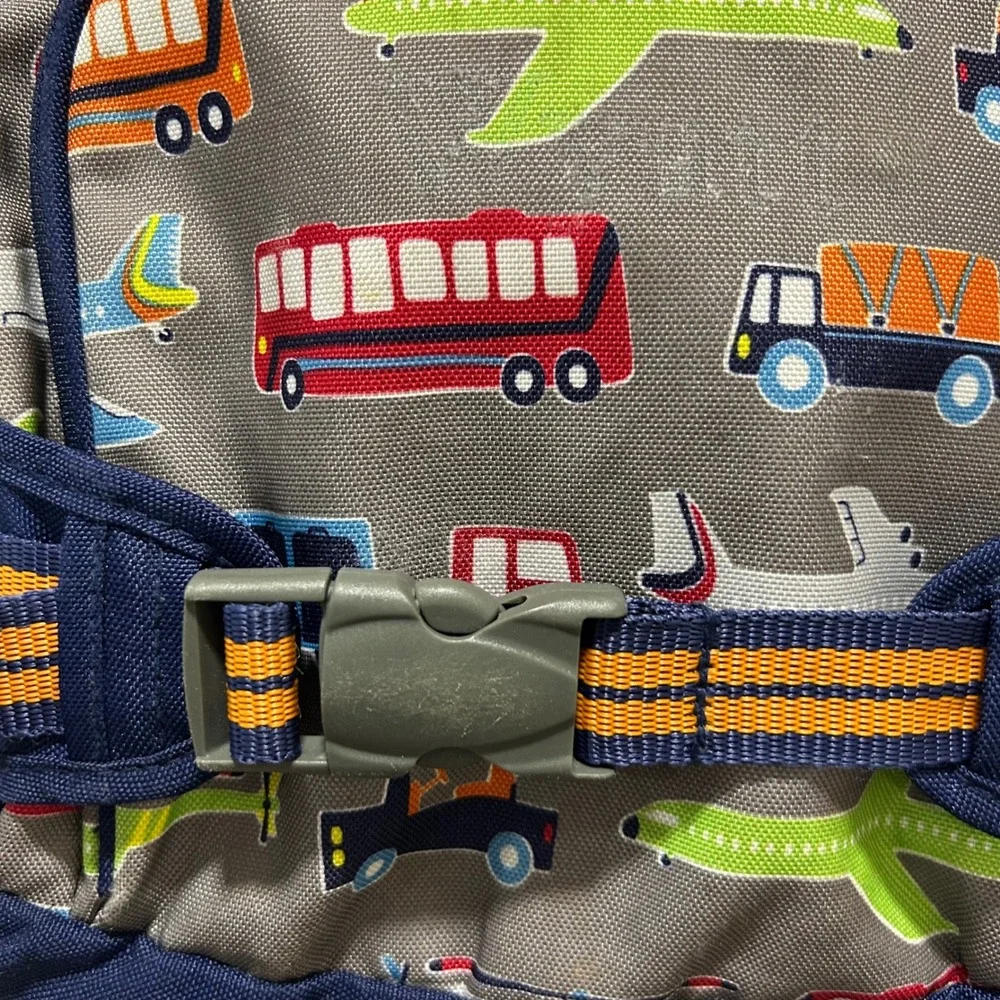 Pottery Barn Kids Mackenzie transportation print backpack and pencil holder‎